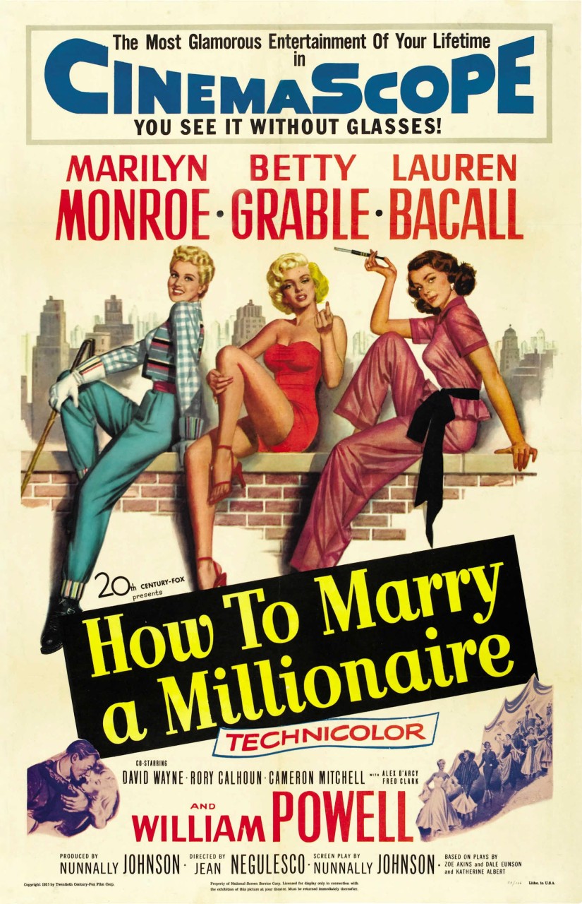 マリリンモンローが眼鏡っ子な映画、百万長者と結婚する方法【How to